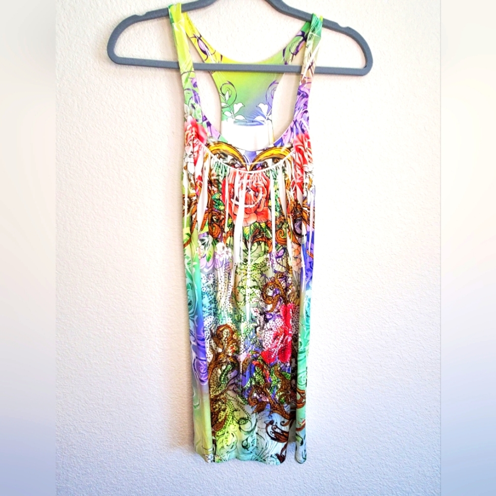 NWOT Brand "Twelve" Floral Racerback Dress by S Twelve - Picture 1 of 10